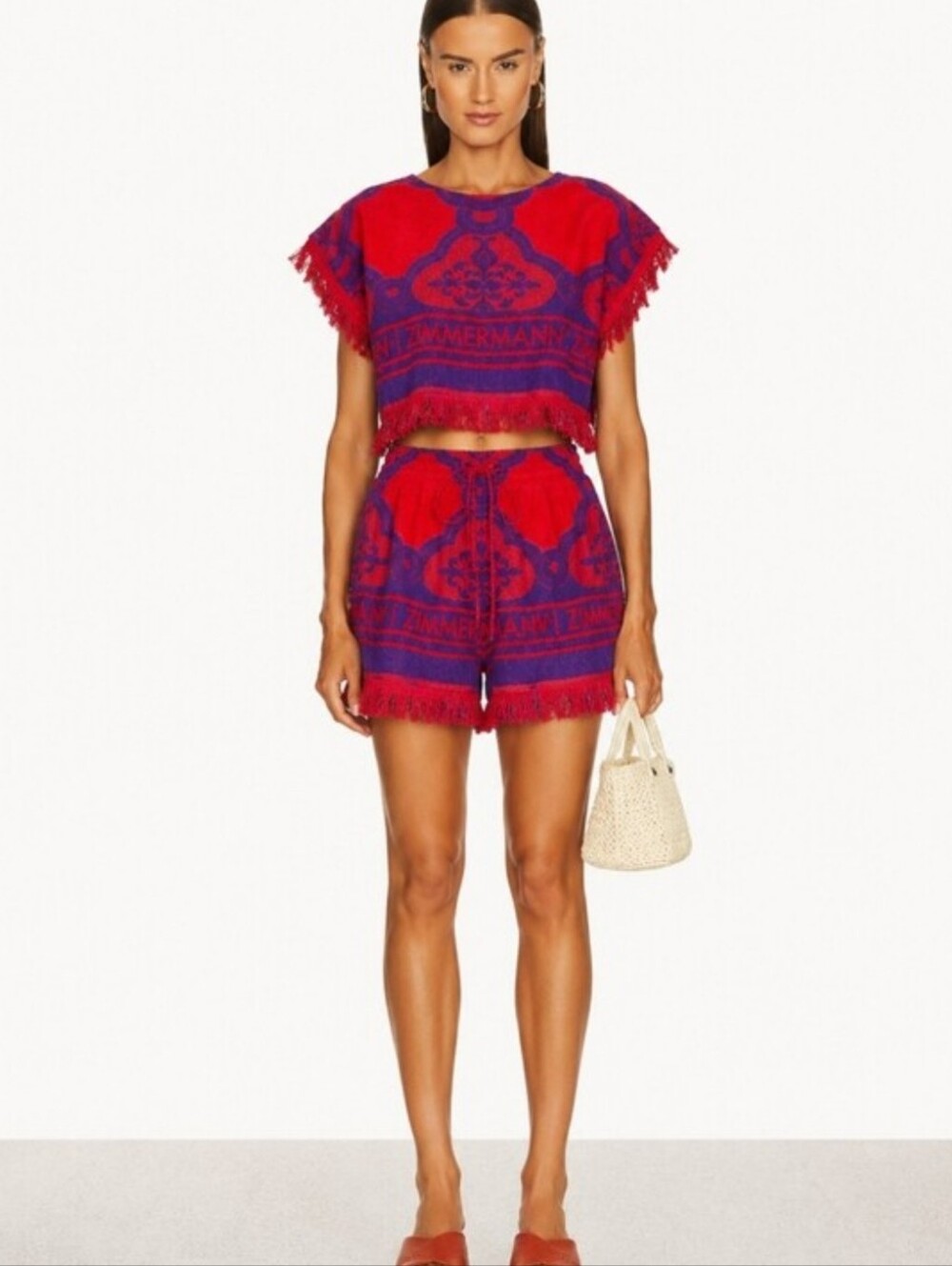 ZIMMERMANN WYLIE TOWELING TERRY CLOTH LOGO TOP